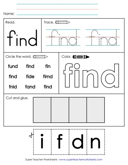 Worksheet 2: Find Worksheet 2: Find