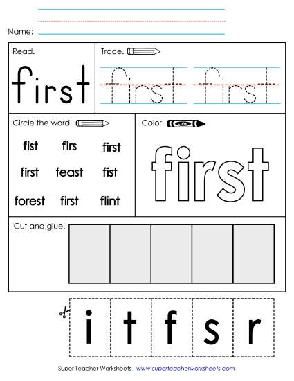 Worksheet 2: First