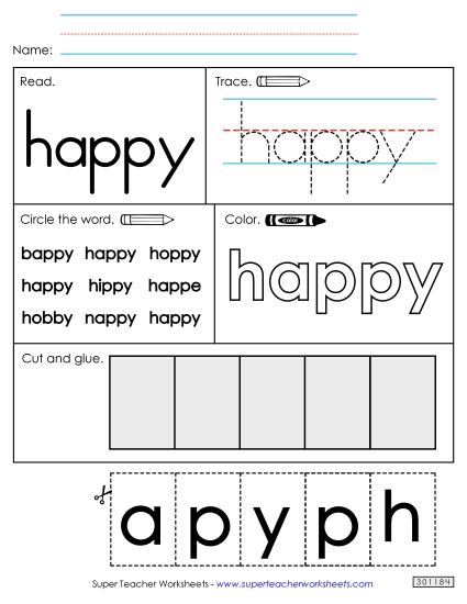 Worksheet 2: Happy Worksheet 2: Happy