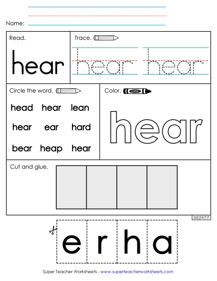Worksheet 2: Hear Worksheet 2: Hear