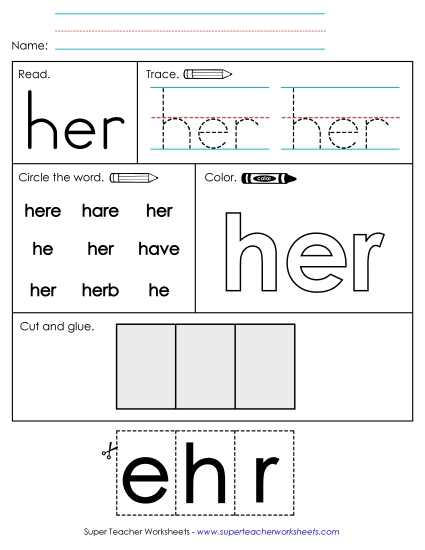 Worksheet 2: Her Worksheet 2: Her