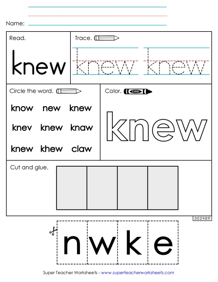 Worksheet 2: Knew Worksheet 2: Knew