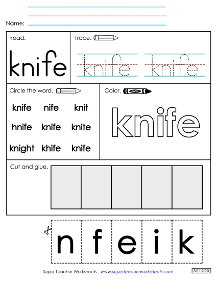 Worksheet 2: Knife Worksheet 2: Knife