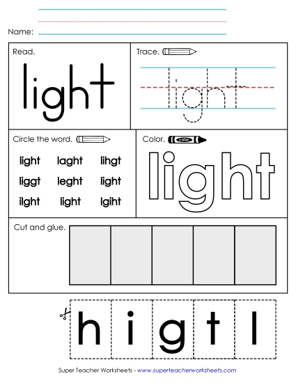 Worksheet 2: Light Worksheet 2: Light