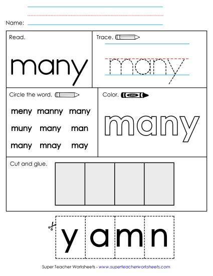 Worksheet 2: Many Worksheet 2: Many