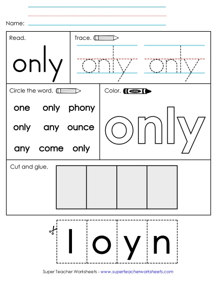Worksheet 2: Only Worksheet 2: Only