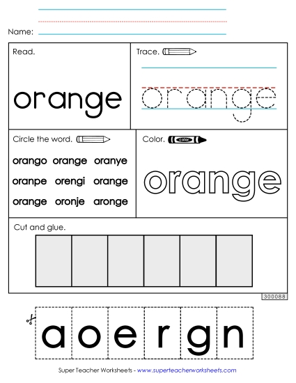 Worksheet 2: Orange Worksheet 2: Orange