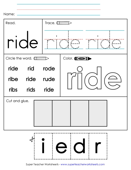 Worksheet 2: Ride Worksheet 2: Ride