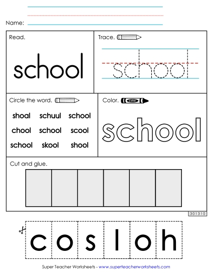 Worksheet 2: School Worksheet 2: School