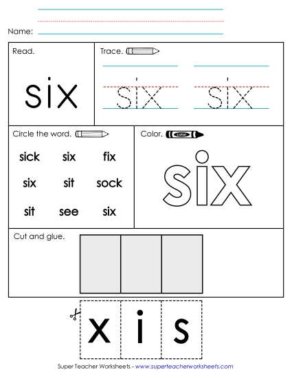 Worksheet 2: Six Worksheet 2: Six