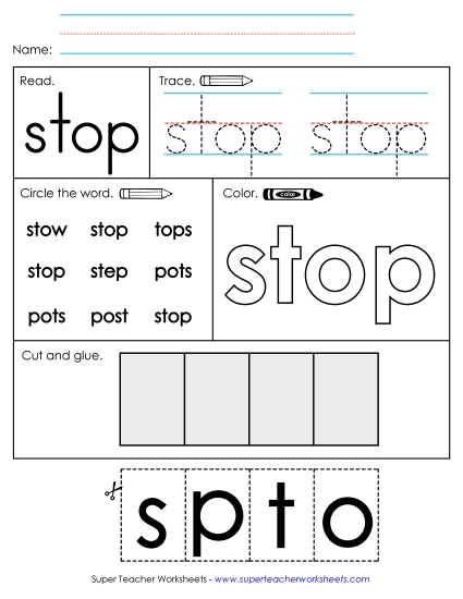 Worksheet 2: Stop Worksheet 2: Stop