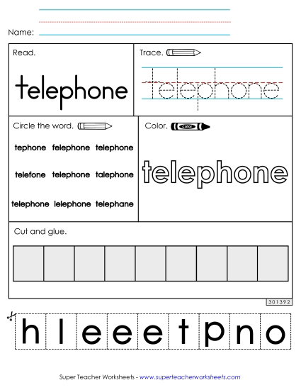 Worksheet 2: Telephone Worksheet 2: Telephone