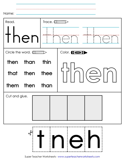 Worksheet 2: Then Worksheet 2: Then