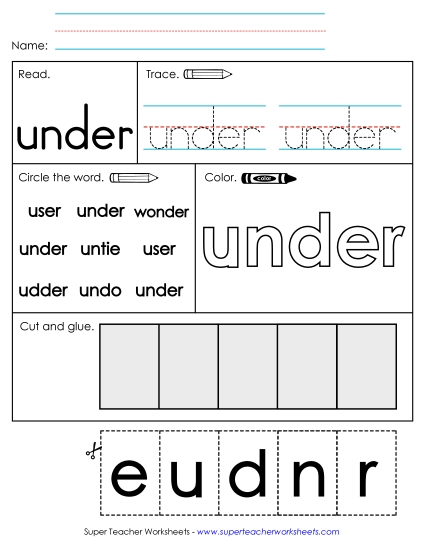 Worksheet 2: Under Worksheet 2: Under