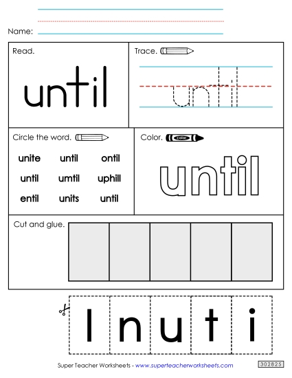 Worksheet 2: Until Worksheet 2: Until
