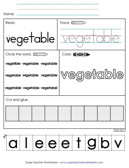 Worksheet 2: Vegetable Worksheet 2: Vegetable