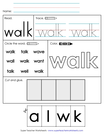 Worksheet 2: Walk Worksheet 2: Walk