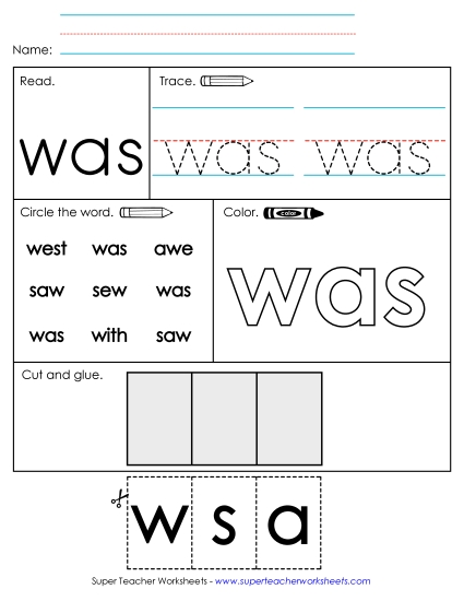 Worksheet 2: Was