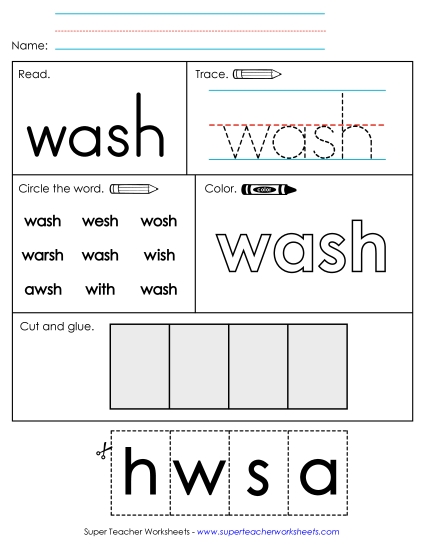 Worksheet 2: Wash Worksheet 2: Wash