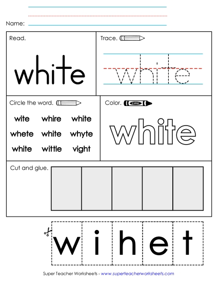 Worksheet 2: White Worksheet 2: White