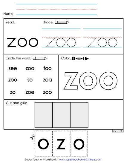 Worksheet 2: Zoo