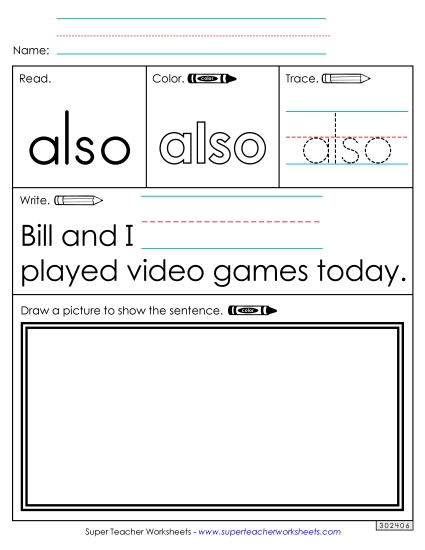 Worksheet 3: Also Worksheet 3: Also