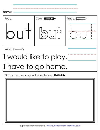 Worksheet 3: But Worksheet 3: But