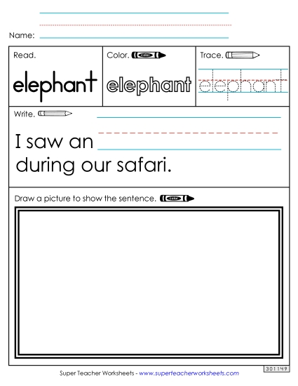 Worksheet 3: Elephant Worksheet 3: Elephant