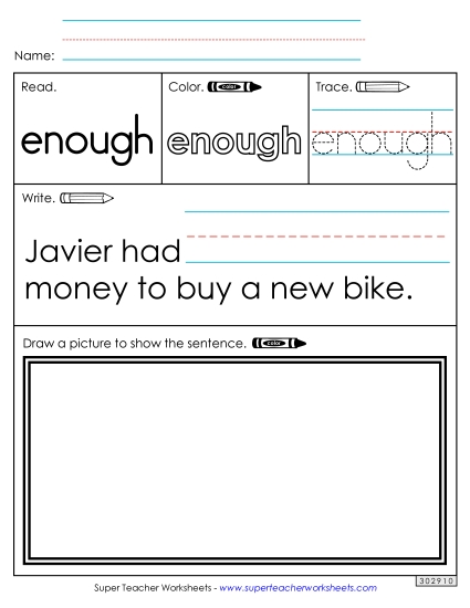 Worksheet 3: Enough Worksheet 3: Enough