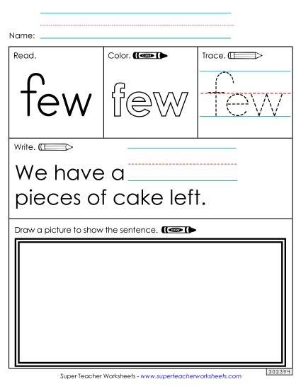 Worksheet 3: Few Worksheet 3: Few