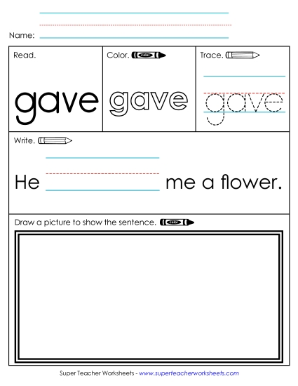 Worksheet 3: Gave Worksheet 3: Gave