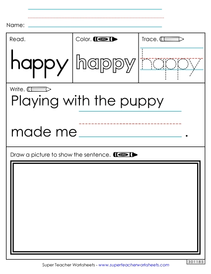 Worksheet 3: Happy Worksheet 3: Happy