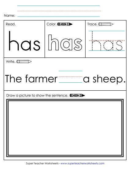 Worksheet 3: Has Worksheet 3: Has