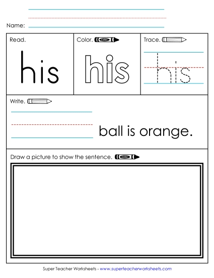 Worksheet 3: His