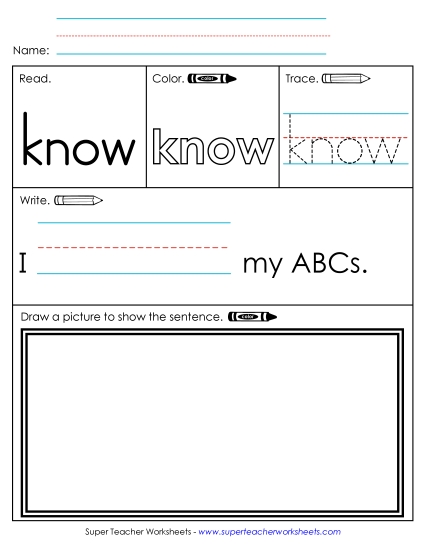 Worksheet 3: Know Worksheet 3: Know