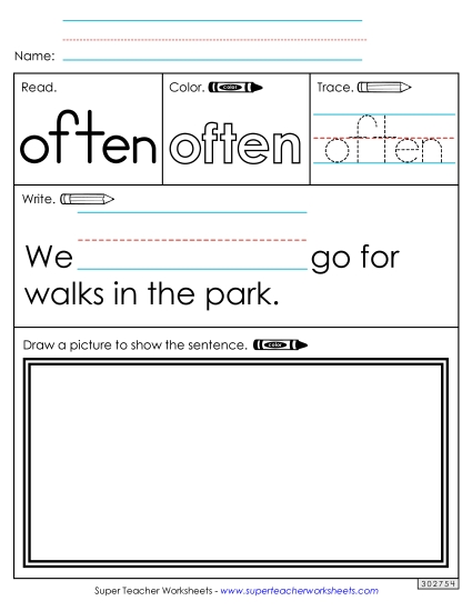 Worksheet 3: Often Worksheet 3: Often
