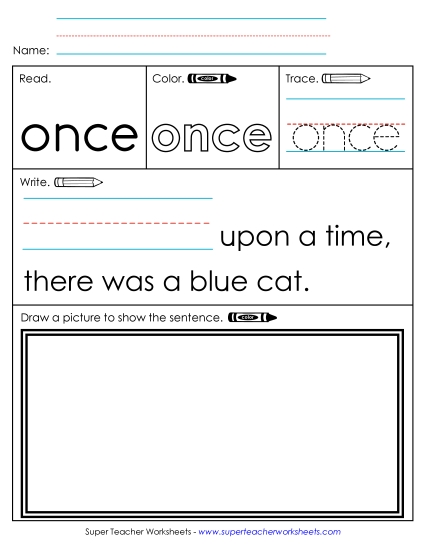 Worksheet 3: Once Worksheet 3: Once