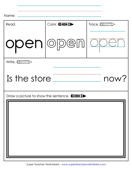 Worksheet 3: Open