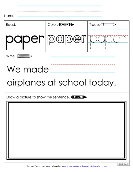 Worksheet 3: Paper Worksheet 3: Paper