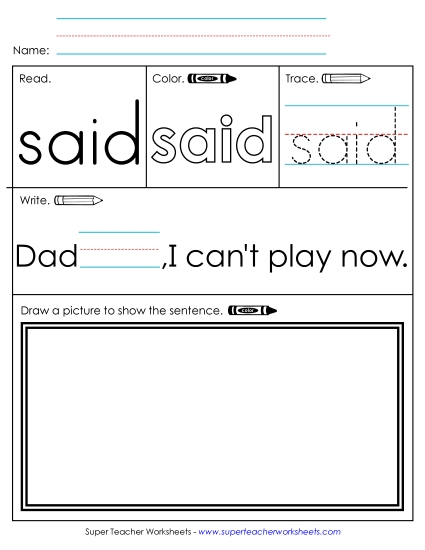 Worksheet 3: Said Worksheet 3: Said