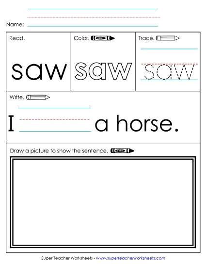 Worksheet 3: Saw Worksheet 3: Saw