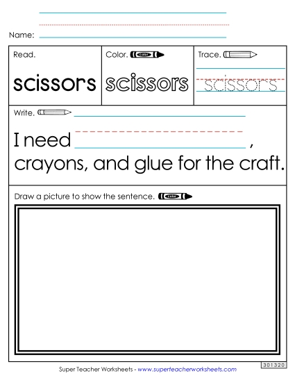 Worksheet 3: Scissors Worksheet 3: Scissors