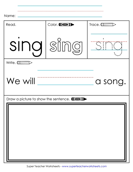 Worksheet 3: Sing Worksheet 3: Sing