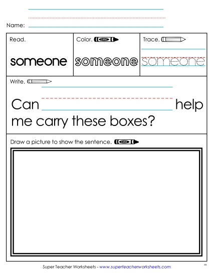 Worksheet 3: Someone Worksheet 3: Someone
