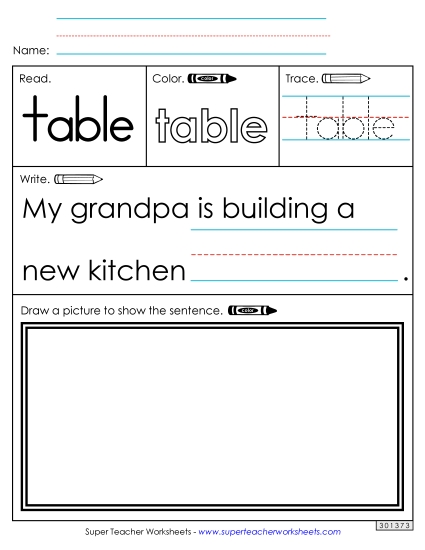 Worksheet 3: Table Worksheet 3: Table