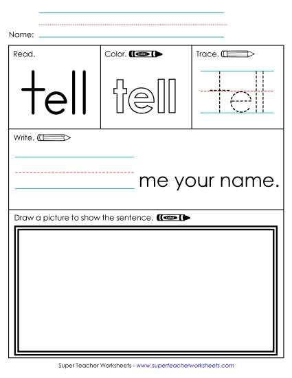 Worksheet 3: Tell Worksheet 3: Tell