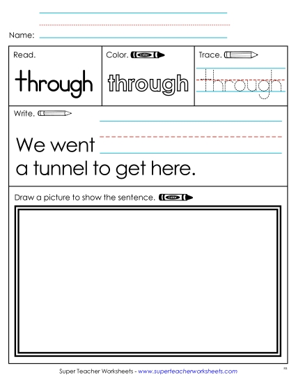 Worksheet 3: Through