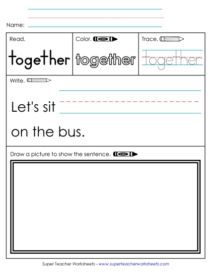 Worksheet 3: Together Worksheet 3: Together