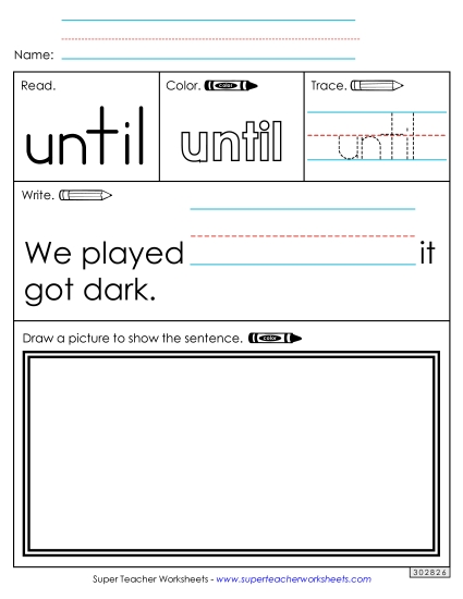 Worksheet 3: Until Worksheet 3: Until