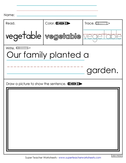Worksheet 3: Vegetable Worksheet 3: Vegetable